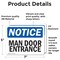 Signmission Man Door Entrance OSHA Notice Sign, Vinyl Decal, 7in W x 5in L, 2PK OS-2PACK-NS-D-57-L-14133 - alternate 4